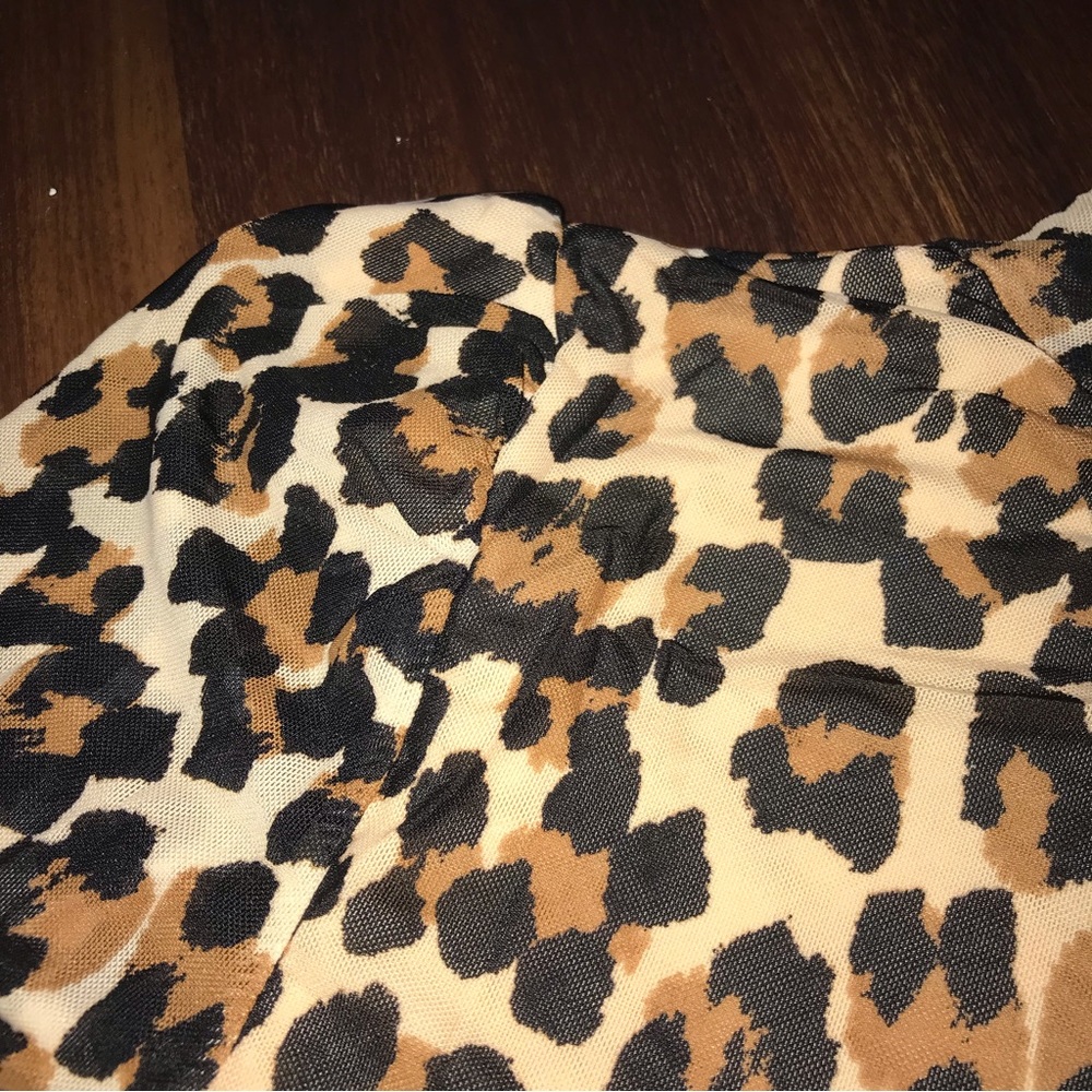 Free People Gather Print Turtleneck In Leopard Combo NWT - Picture 9 of 9